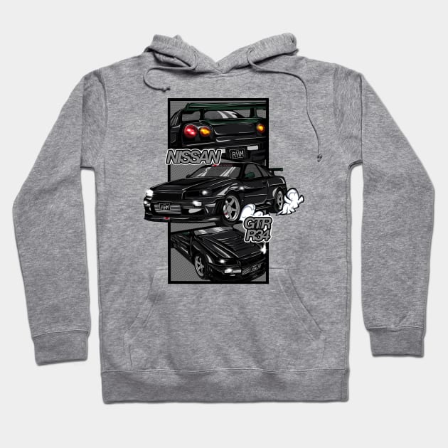 Nissan GTR R34 Hoodie by Dimaswdwn